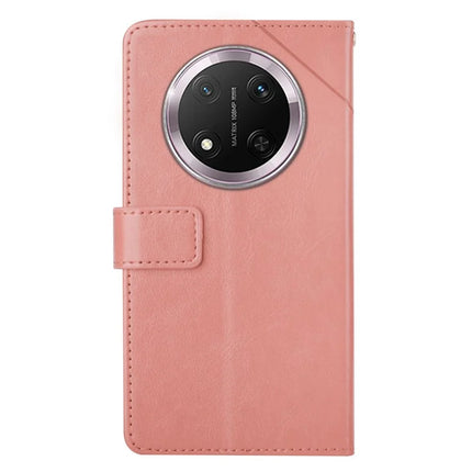HT01 For Honor Magic7 Lite 5G / X9c 5G / X60 Pro 5G Y-Shaped Lines Imprint Leather Phone Cover