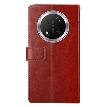 HT01 For Honor Magic7 Lite 5G / X9c 5G / X60 Pro 5G Case Y-Shaped Lines Imprint Leather Phone Cover