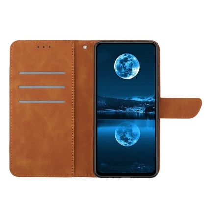 HT05 For Honor Magic7 Lite 5G / X9c 5G / X60 Pro 5G Case Leather Imprinted Lines Phone Cover with Card Holder