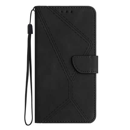HT05 For Honor Magic7 Lite 5G / X9c 5G / X60 Pro 5G Case Leather Imprinted Lines Phone Cover with Card Holder