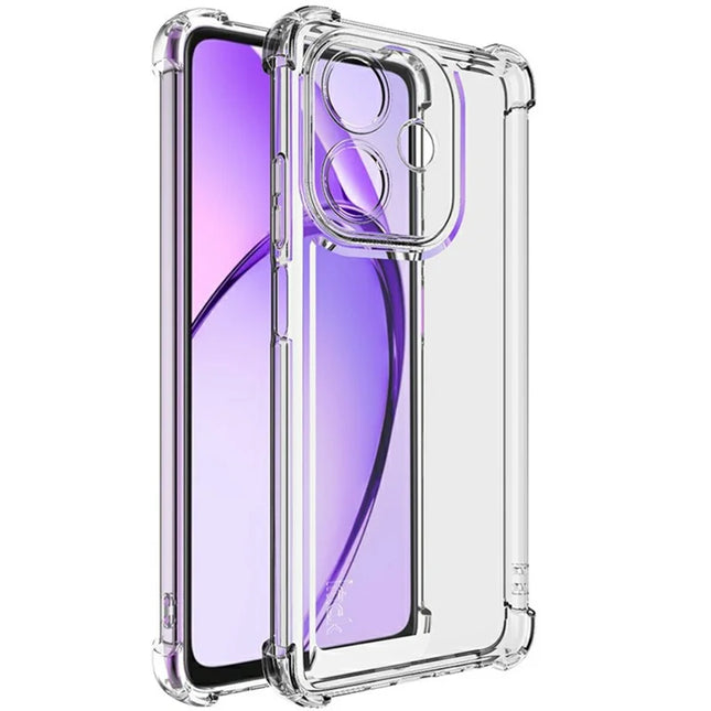 IMAK UX-4 Series Clear Phone Case for Oppo A3x 5G (India)  /  A3x 4G  /  A60 5G  /  A3 5G  /  A40 4G  /  A40M 4G Four Corner Shockproof TPU Back Cover