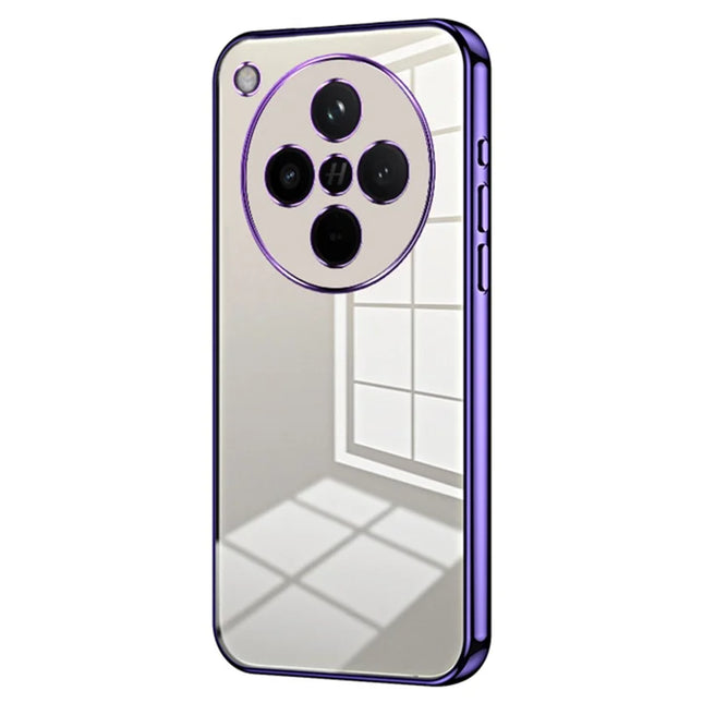 For Oppo Find X8 5G Case Electroplating Frame Soft TPU Phone Cover - Purple