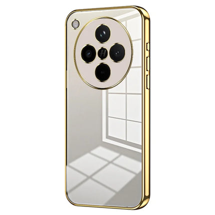 For Oppo Find X8 5G Case Electroplating Frame Soft TPU Phone Cover - Gold