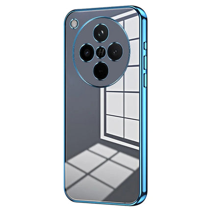 For Oppo Find X8 5G Case Electroplating Frame Soft TPU Phone Cover - Blue
