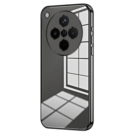For Oppo Find X8 5G Case Electroplating Frame Soft TPU Phone Cover - Black