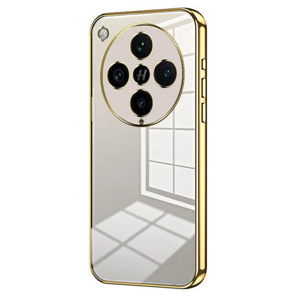 For Oppo Find X8 Pro 5G Case Electroplating Frame Soft TPU Phone Cover - Gold