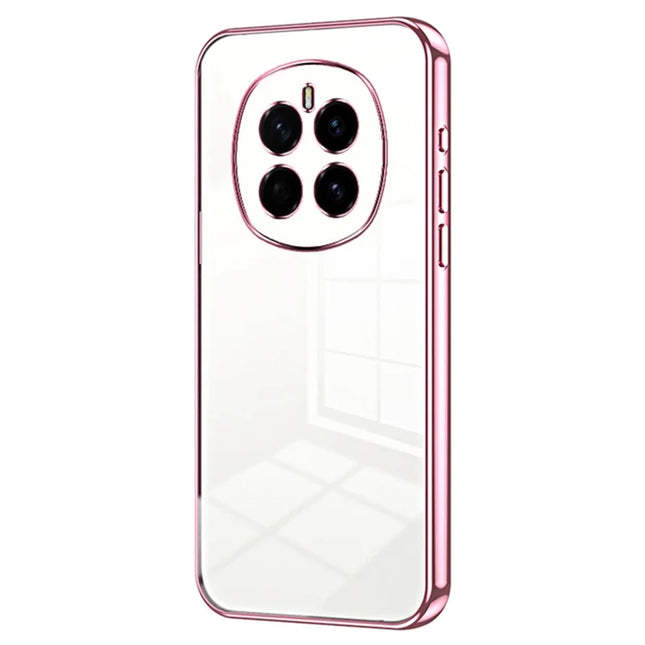 For Honor Magic7 5G Case Electroplating Frame Soft TPU Phone Cover - Pink