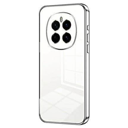 For Honor Magic7 5G Case Electroplating Frame Soft TPU Phone Cover - Silver