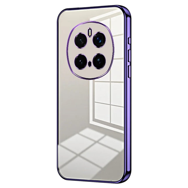 For Honor Magic7 Pro 5G Case Electroplating Frame Soft TPU Phone Cover - Purple