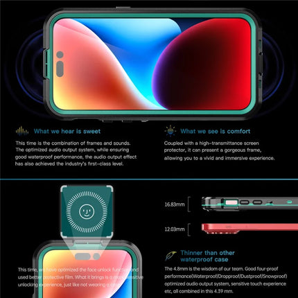REDPEPPER Dot+ Series For iPhone 15 Pro Max Phone Case Compatible with MagSafe IP68 Waterproof Clear Phone Cover