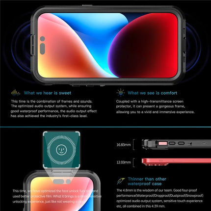 REDPEPPER Dot+ Series For iPhone 15 Pro Max Phone Case Compatible with MagSafe IP68 Waterproof Clear Phone Cover