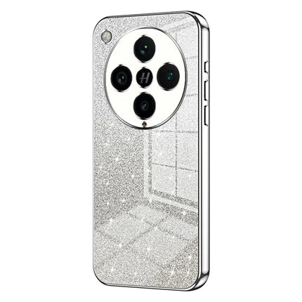 For Oppo Find X8 Pro 5G Case Electroplating Gradient Glitter TPU Phone Cover - Silver