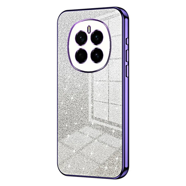 For Honor Magic7 5G Case Electroplating Gradient Glitter TPU Phone Cover - Purple