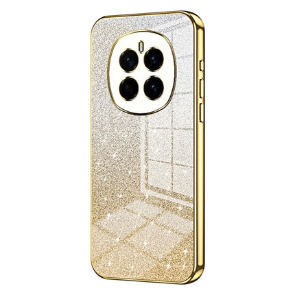 For Honor Magic7 5G Case Electroplating Gradient Glitter TPU Phone Cover - Gold