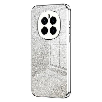 For Honor Magic7 5G Case Electroplating Gradient Glitter TPU Phone Cover - Silver