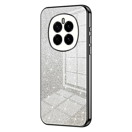 For Honor Magic7 5G Case Electroplating Gradient Glitter TPU Phone Cover - Black