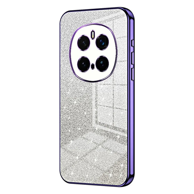 For Honor Magic7 Pro 5G Case Electroplating Gradient Glitter TPU Phone Cover - Purple