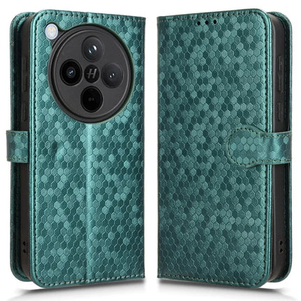 For Oppo Find X8 5G Wallet Case Dot Pattern Imprint PU Leather Phone Cover - Green