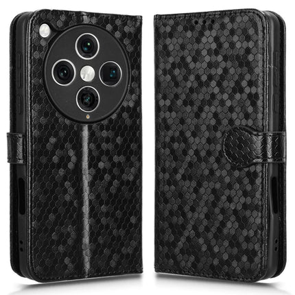 For Oppo Find X8 Pro 5G Wallet Case Dot Pattern Imprint PU Leather Phone Cover - Black