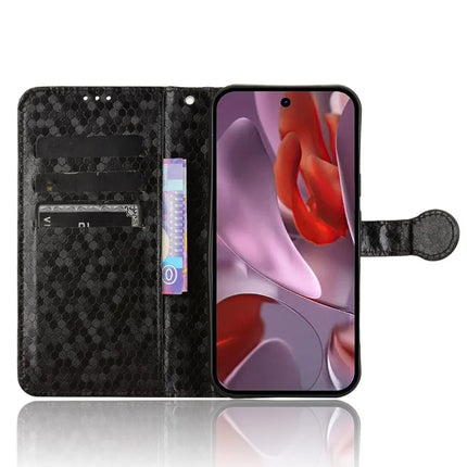 For Google Pixel 9a Wallet Case Dot Pattern Imprint PU Leather Phone Cover