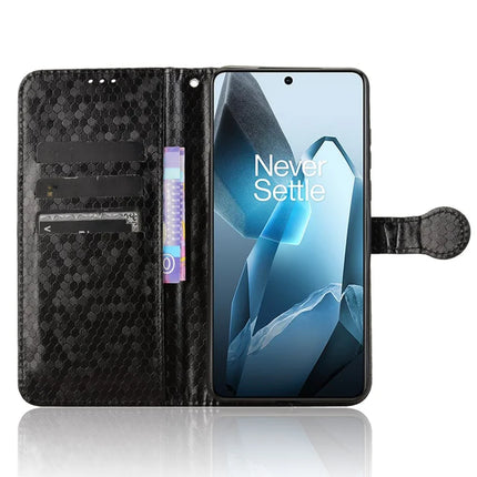 For OnePlus 13 Wallet Case Dot Pattern Imprint PU Leather Phone Cover