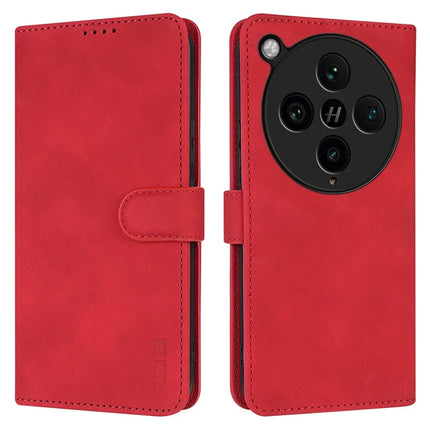 AZNS For Oppo Find X8 Pro 5G Case PU Leather Wallet Phone Cover - Red