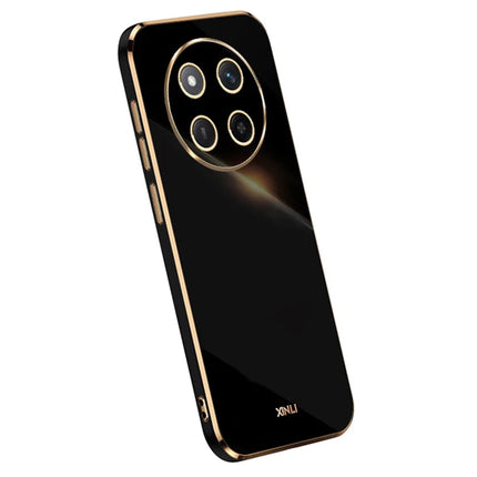 XINLI For Honor X60 Pro 5G Case TPU Phone Cover with Electroplating Frame - Black