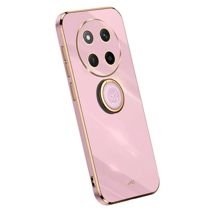 XINLI For Honor X60 Pro 5G Case Ring Kickstand Electroplating TPU Phone Cover - Purple