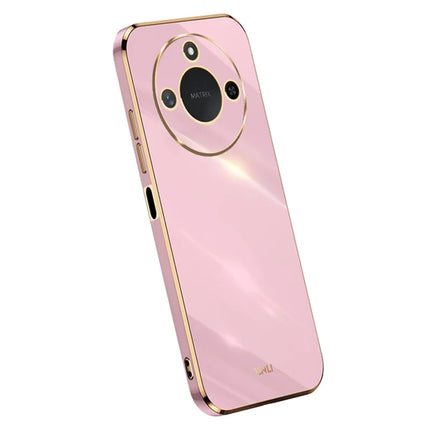 XINLI For Honor X60 5G Case TPU Phone Cover with Electroplating Frame - Purple