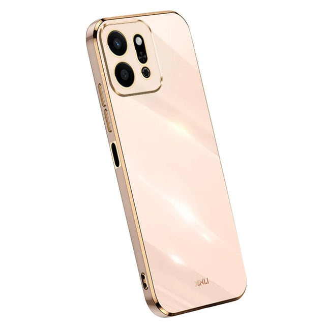 XINLI For Honor Play 9T Case TPU Phone Cover with Electroplating Frame - Pink