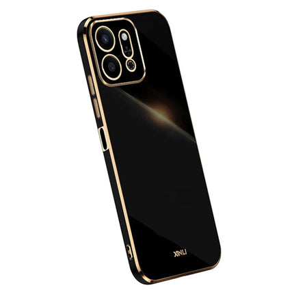 XINLI For Honor Play 9T Case TPU Phone Cover with Electroplating Frame - Black