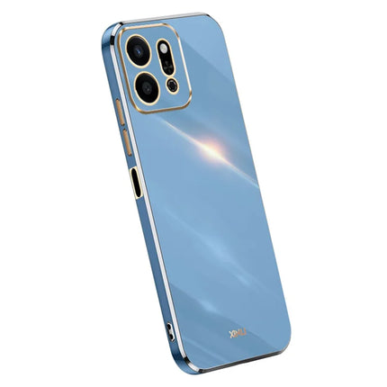 XINLI For Honor Play 9T Case TPU Phone Cover with Electroplating Frame - Blue