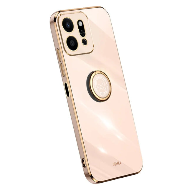 XINLI For Honor Play 9T Case Ring Kickstand Electroplating TPU Phone Cover - Pink