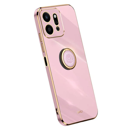XINLI For Honor Play 9T Case Ring Kickstand Electroplating TPU Phone Cover - Purple