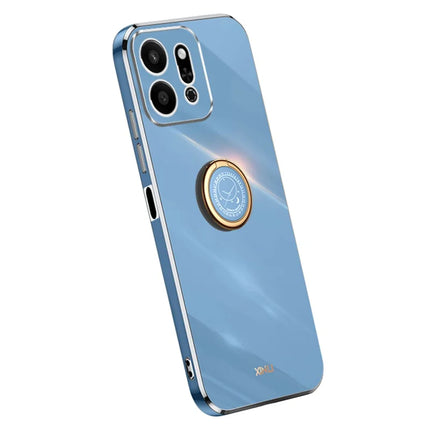 XINLI For Honor Play 9T Case Ring Kickstand Electroplating TPU Phone Cover - Blue