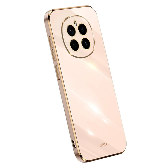 XINLI For Honor Magic7 5G Case TPU Phone Cover with Electroplating Frame - Pink