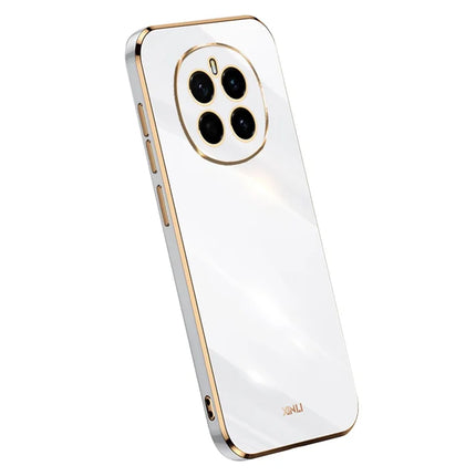 XINLI For Honor Magic7 5G Case TPU Phone Cover with Electroplating Frame - White