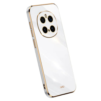 XINLI For Honor Magic7 Pro 5G Case TPU Phone Cover with Electroplating Frame - White