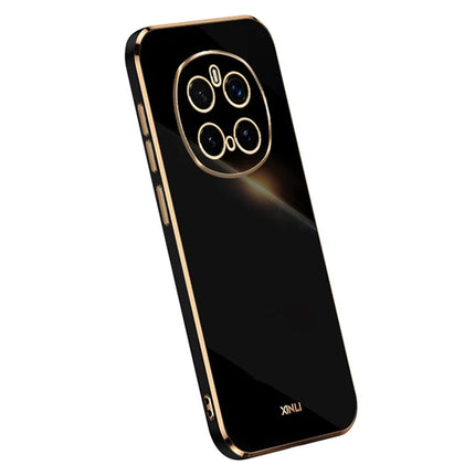 XINLI For Honor Magic7 Pro 5G Case TPU Phone Cover with Electroplating Frame - Black