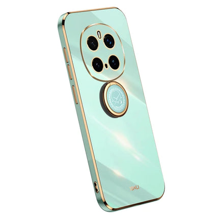 XINLI For Honor Magic7 Pro 5G Case Ring Kickstand Electroplating TPU Phone Cover - Cyan