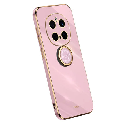 XINLI For Honor Magic7 Pro 5G Case Ring Kickstand Electroplating TPU Phone Cover - Purple
