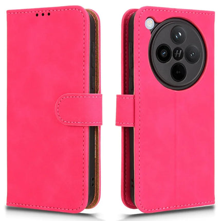 For Oppo Find X8 5G Leather Case Skin-Feel Anti-Drop Wallet Flip Phone Cover - Rose