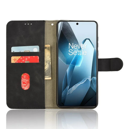 For OnePlus 13 Leather Case Skin-Feel Anti-Drop Wallet Flip Phone Cover