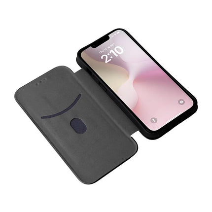 For iPhone 16e Case Carbon Fiber Texture Drop-Proof PU Leather Phone Cover