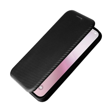 For iPhone 16e Case Carbon Fiber Texture Drop-Proof PU Leather Phone Cover