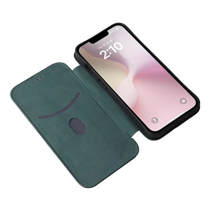 For iPhone 16e Case Carbon Fiber Texture Drop-Proof PU Leather Phone Cover