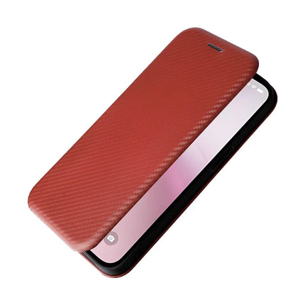 For iPhone 16e Case Carbon Fiber Texture Drop-Proof PU Leather Phone Cover