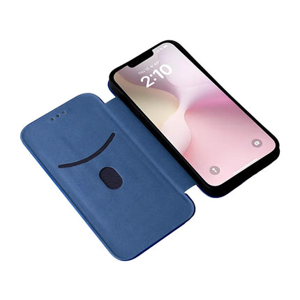 For iPhone 16e Case Carbon Fiber Texture Drop-Proof PU Leather Phone Cover