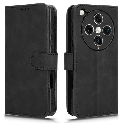 For Oppo Find X8 Pro 5G Leather Case Skin-Feel Anti-Drop Wallet Flip Phone Cover - Black