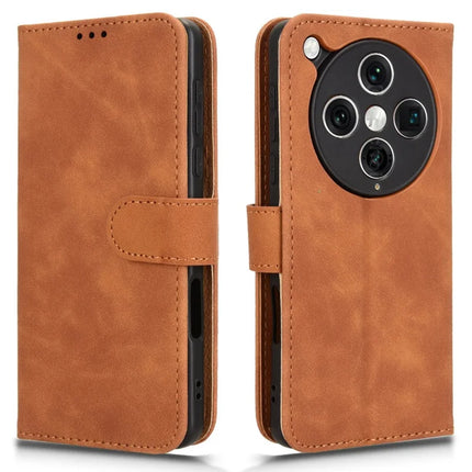 For Oppo Find X8 Pro 5G Leather Case Skin-Feel Anti-Drop Wallet Flip Phone Cover - Brown